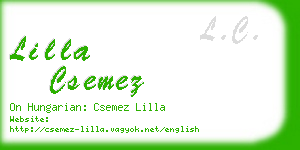 lilla csemez business card